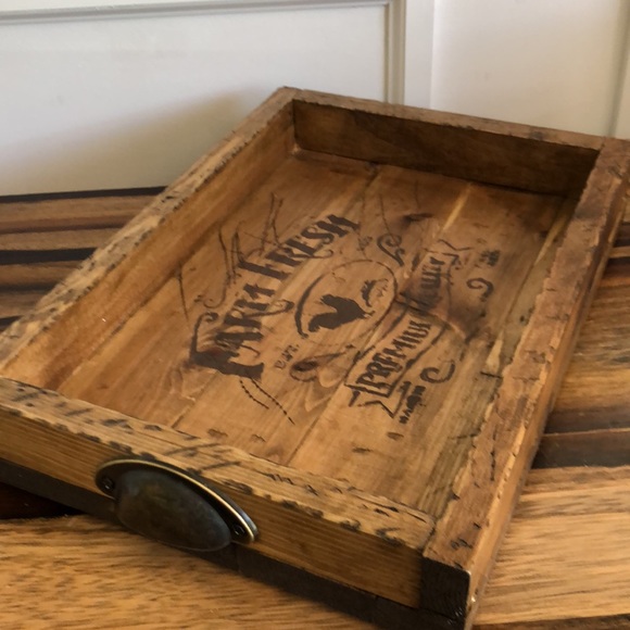 Hand-crafted wood serving tray/decor tray. - Picture 3 of 11